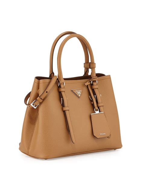 prada double saffiano brown|Prada Double Saffiano Leather Tote Bag .